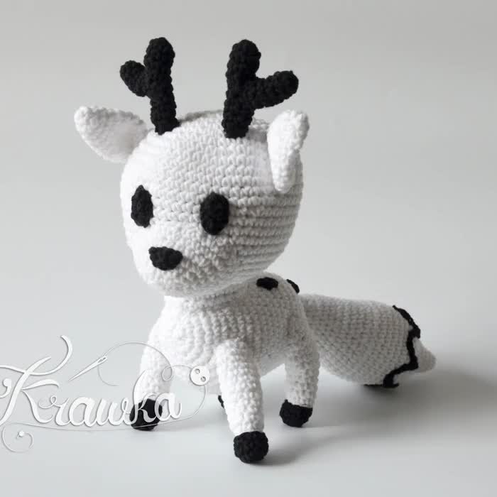 Crochet Pattern ENG (PDF) Deerfox by Krawka | Amigurumi Fantasy